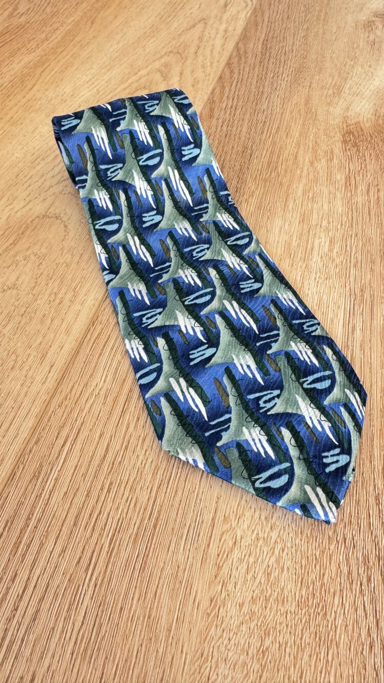 Jerry Garcia Duckworm Alarm Collection Fourteen Silk Tie 1990s